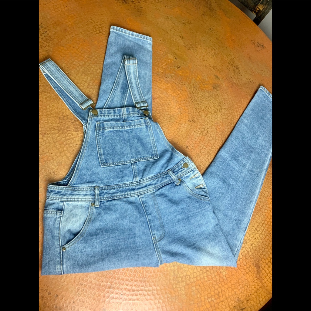 Boohoo Blue Denim Overalls